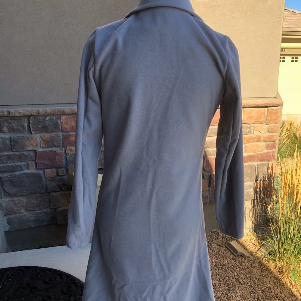 Long Solid Elegant Vintage Solid Jacket - image 6